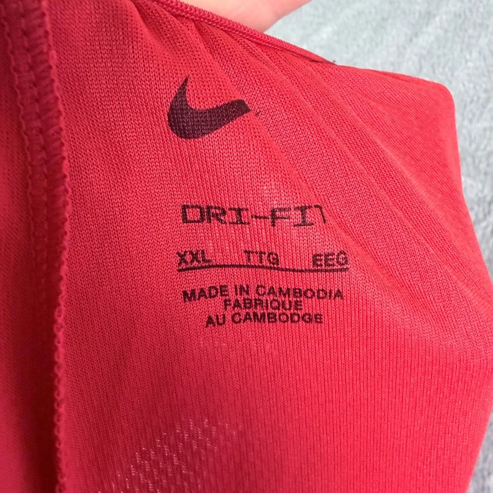 Nike Dri-FIT Basketball Shorts Red White Big Swoosh Men's XXL DH6763-657